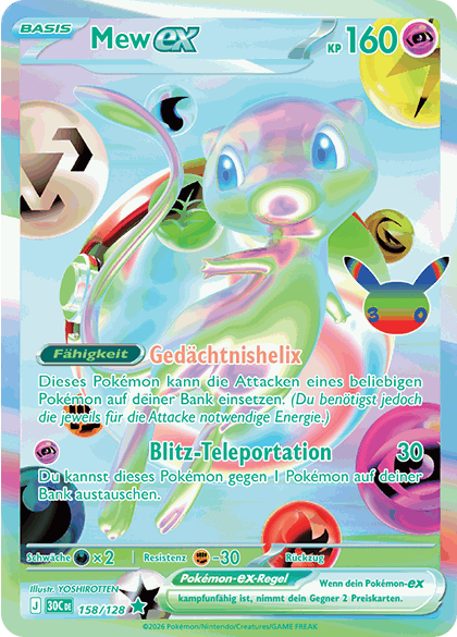 Mew ex aus dem Celebration-Set