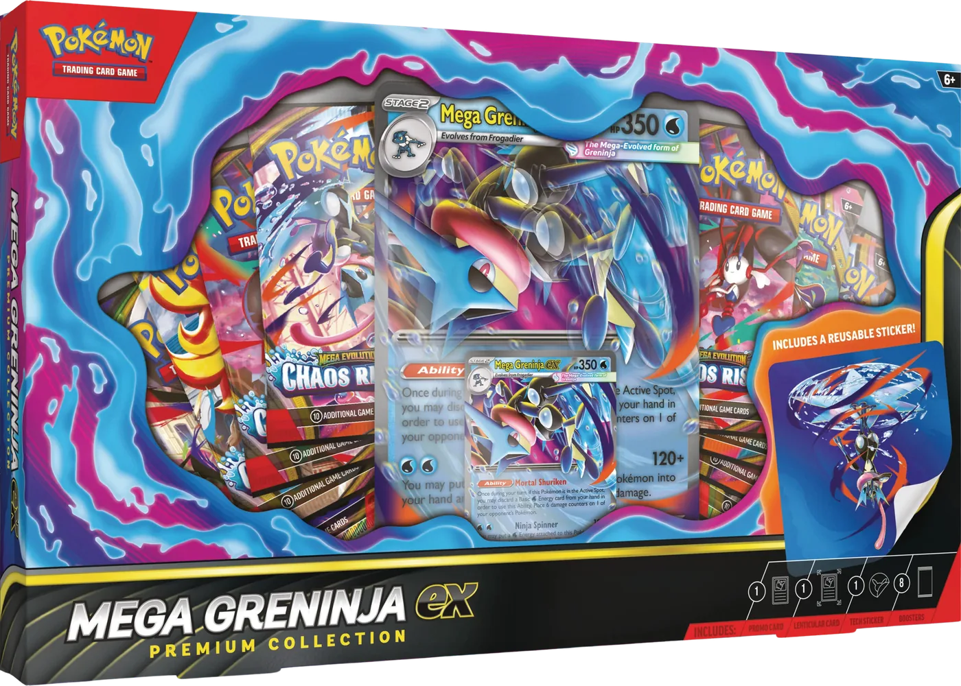 Mega Greninja ex Premium Collection: Promo aus Chaos Rising kommt im Juli