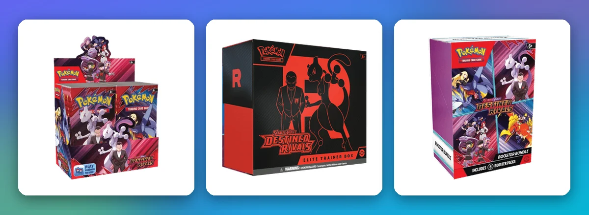 Ewige Rivalen Sealed-Produkte: 36er-Display, Top-Trainer-Box und Boosterbundle